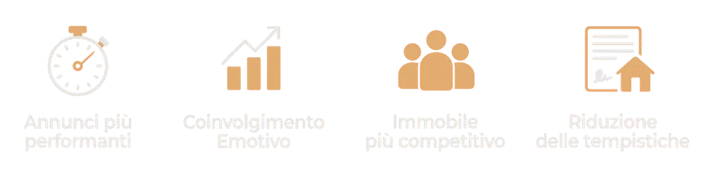 vantaggi valorizzazione immobiliare con House Showcase: annunci più performanti, coinvolgimento emotivo, maggiore competitività, riduzione dei tempi di vendita o affitto.